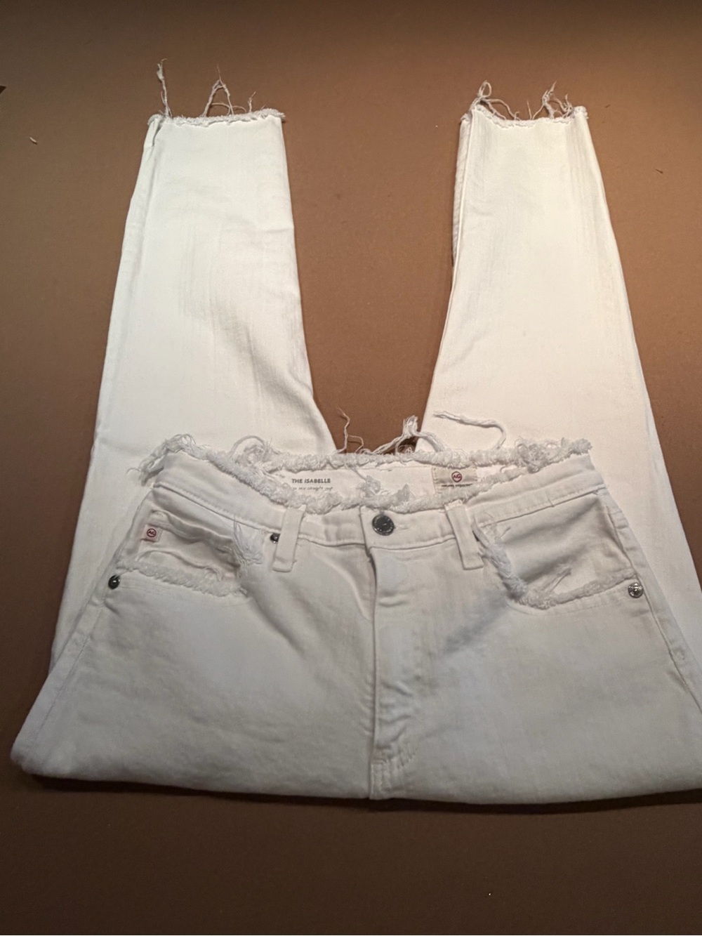 Womens AG The Isabell  white Jeans